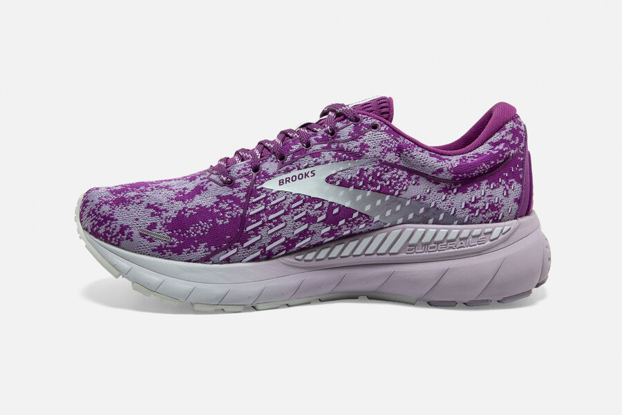 Brooks Running Shoes Womens Purple/Silver - Adrenaline GTS 21 Road - 7410-XGHCE